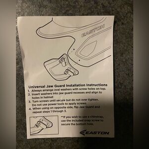 Easton jaw guard for batting helmet. Gray